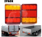 2 uds coche LED luz trasera parada lámpara trasera barco remolque camión caravana impermeable 2 pcs