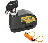 Juego de cerradura de disco con alarma para motocicleta y bicicleta, cerradura de freno para motocicleta y bicicleta