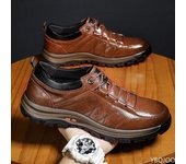 Nuevos zapatos de cuero de moda de otoño para hombre, zapatos de seguridad casuales Brogue, zapatos de cuero genuino para hombre, zapatillas de trabajo informales de negocios, talla 48 39 negro