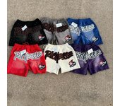 Pantalones cortos Y2K Harajuku para hombre, pantalones deportivos de algodón con estampado de letras de diamantes de imitación, moda nueva, pantalones cortos casuales sueltos de baloncesto de hip hop S