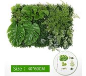 Paneles de setos artificiales de 40x60CM, valla de privacidad de hiedra verde, decoración de fondo de pared, decoración de pared exterior para jardín y hogar, 1 ud.
