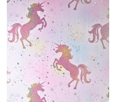 Fondo de pantalla de Unicornio Crown Be Dazzled 10m x 52cm azul/color rosa