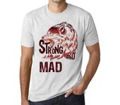 Camiseta Hombre Graphic Strong Wolf y Real M anti-flash blanco