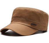 Sombrero informal de algodón para hombre, gorras militares, gorra plana de capitán, sombrilla, gorra de béisbol, gorra de camionero del ejército de cadete, sombrero con viseras, gorra con visera 56-60cm gris oscuro