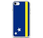 Coque Téléphone - iPhone - SE 2020 - Drapeau Curaçao - Souple - Multicolore