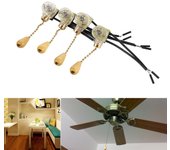 4 piezas de lámpara de ventilador de techo para el hogar, lámpara de pared de repuesto, interruptor de cadena de tracción de 250 V y 125 V