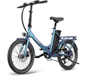 Bicicleta eléctrica plegable Fafrees F20 de larga duración, motor de 250 W, batería de 36 V y 18,2 Ah, sensor de par, pantalla LCD a color y neumáticos de 20 pulgadas. 36V 250W 18.2Ah azul/verde