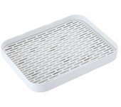 Secador para fregadero de cocina, multiusos, con rejilla para secar platos, bandeja para frutas, organizador de cocina 31x17.5 cm