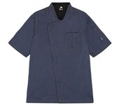 Le Chef Chaqueta de chef asimétrica para hombre XXL gris
