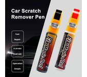 Bolígrafo para reparar rayones de autos, diseño de doble punta con pincel con punta de metal, ligero, portátil, fácil de aplicar, bolígrafo para retocar pintura para quitar rayones negro