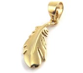 Les Trésors De Lily [M8757] - Pendentif plaqué or 'Plume' oro