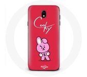 Coque pour Samsung Galaxy S5 BTS Bangtan Garçons BT21 Cooky Fond Rouge