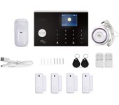 Sistema de alarma para el hogar inalámbrico TY 2G/WiFi Panel de alarma con pantalla táctil a color TFT de 2,4 pulgadas Control remoto negro