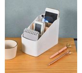 Organizador de control remoto Soporte para control remoto de TV para mesa Caja de almacenamiento de escritorio multiusos Organizador para dormitorio y sala de estar negro