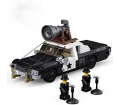 Juego de bloques de construcción de camioneta y coche de la serie Bluess Mobiles, modelo de superdeportivo de la Hermandad Bluess, juguetes para niños, regalo
