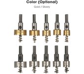 Sierras perforadoras HSS, 5 uds., taladros de apertura, sierras perforadoras expandibles y adaptadores con almacenamiento separado plata