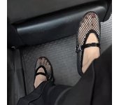Sandalias huecas de malla de verano para mujer, zapatos planos poco profundos, nuevos zapatos de playa, cómodos zapatos planos Retro para mujer 2024 35 negro
