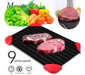 Bandeja de descongelación rápida Placa de descongelación Tabla de descongelación grande Revestimiento antiadherente Alimentos congelados Carne Pescado Utensilios de cocina Herramienta de cocina S（1pcs）