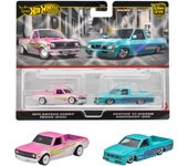 Mini vehículo de juguete de carrocería rígida Nissan personalizado de Hot Wheels Premium, paquete de 2, camión Datsun Sunny 1975, de 3 años en adelante, multicolor HRR78 (B120) / '93 (D21)