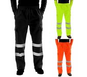 Hombres Trabajo en carretera Monos de alta visibilidad Pantalones casuales de trabajo con bolsillo pantalones casuales M naranja