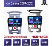 Radio de coche inalámbrica Carplay para KIA Carens 2007-2012 reproductor de vídeo Multimedia Android navegación GPS WIFI 4 + 64GB 2+32GB,A