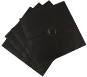 4 Uds. Protector de cubierta de quemador de estufa de Gas de papel de aluminio, alfombrilla de limpieza plata