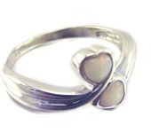 Bague Argent 'Déesse Opale' Blanc argenté (rhodié) - 10 mm 56 blanco
