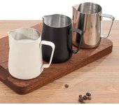 Jarras de café espresso de acero inoxidable de 350 ml/480 ml/600 ml, jarra artesanal para café con leche, capuchino, crema, jarra para espumar leche, utensilios de café