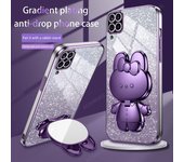 Bonita funda con espejo de maquillaje 3D de conejo para Samsung Galaxy A12, A22, 4G, A22s, 5G, con purpurina, para A12 y 22 A04S