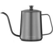 Cafetera de goteo Easyworkz de 600 ml con cuello de cisne de acero inoxidable, color negro negro
