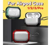 Funda transparente para Airpods Pro 2 Generación, Funda para Airpods 3 Pro 2 USB-C 2023 Air Pods Pro, Funda de TPU para PC y auriculares For AirPods Pro rojo