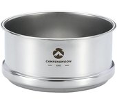 Vaporizador pequeño portátil para exteriores, albóndigas al vapor, vaporizador de acero inoxidable, cocina de Picnic para acampar plata