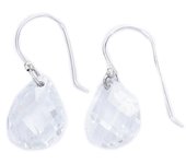 Les Trésors De Lily [R1728] - Boucles Argent 'Linda' blanc argenté - 15x12 mm blanco