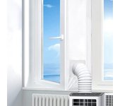 Acoplador de manguera de escape de aire acondicionado portátil Adaptador de manguera de CA Impermeable Resistente a los rayos UV Fácil instalación Piezas de conector de manguera de CA universal ajustable B