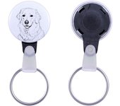 Kuvasz - keychain with a dog portrait, pendant with the brand's own Art-Dog graphics