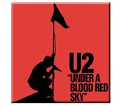 U2 Imán para nevera bajo un cielo rojo sangre One Size negro/rojo