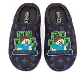 Pantuflas Creeper de Minecraft para niños 11 UK azul oscuro/azul