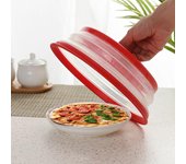 Cubierta para salpicaduras de microondas, TPR Flexible a prueba de polvo, diseño elegante y Visible, cubierta para salpicaduras de microondas, herramienta de cocina rojo