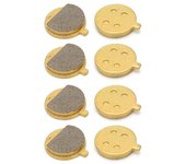4 pares de pastillas de freno de disco para patinete eléctrico, con base de cobre, redondas, para bicicleta de montaña