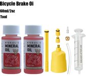 1 aceite de freno para bicicleta, 60 ml/2 oz, líquido sellador para cámara de MTB, lubricante mineral, aceite mineral Shimano, aceite para frenos de disco hidráulicos de bicicleta, herramienta para MTB