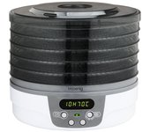 H.Koenig deshidRatador de Alimentos, 250 W, 5 Bandejas Extraibles, Termostato Ajustable, Temporizador hasta 48 Horas, Blanco DSY700, Plastico