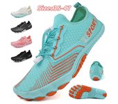 Zapatos de agua descalzos unisex para hombre, cinco dedos, zapatos acuáticos para mujer, drenaje, deportes de playa, sandalias de natación, secado rápido, buceo, senderismo, vadear, zapatillas de deporte, zapatos de fitness 35 negro