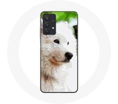 Coque Maniacase pour Samsung Galaxy A32 4G Chien Samoyède Blanc