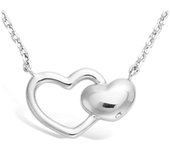 Les Trésors De Lily [L1279] - Collier Argent 'Love' argenté (rhodié) - 15x9 mm plata