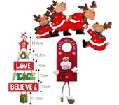Nueva serie navideña de adornos para manija de puerta, colgante de Papá Noel, alce y muñeco de nieve, para Navidad, hogar, Año Nuevo 2025