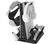 Estación de controlador de carga para PSVR2 PS5 con soporte de refrigeración base de carga multifuncional de carga rápida para accesorios PSVR2