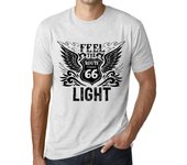 Camiseta vintage para hombre Camiseta gráfica Feel The Light Vintage Blanco XS anti-flash blanco