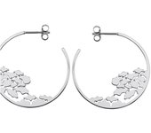 Altesse [Q3585] - Créoles plaqué argent 'Carmen' argenté (rhodié) - 30 mm plata