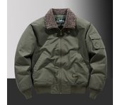 Chaqueta de lana de cordero para hombre, de algodón puro, estilo informal americano, con solapa de invierno, para otoño e invierno. M