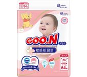 Pañales Goo.N para piel sensible M 6-11kg 64 piezas
